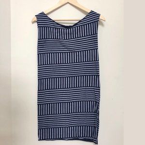 American Apparel Fine Jersey T Dress - Blue Stripe